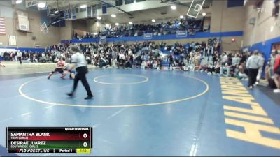 135lbs Quarterfinal - Samantha Blank, Yelm (Girls) vs Desirae Juarez, Southridge (Girls)