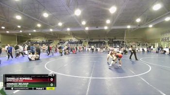 120 lbs Cons. Round 4 - Danielle Romriell, Upper Valley Aces vs Hannah Belnap, Bobcat Wrestling Club