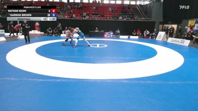 65 kg Semifinal - Nathan Nash, Unaffiliated vs Karson Brown, Coast RTC