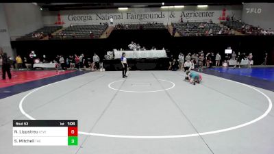 97 lbs Semifinal - Sawyer Mitchell, The Colosseum Training Center vs Natalie Lippstreu, Level Up Wrestling Center