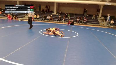106 lbs 3rd Place Match - Riley Pedersen, Grand Island vs Axton Gates, Grand Island