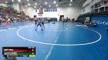 95-103 lbs Cons. Round 1 - Zoey Neal, CCA vs Maddy Kolbet, Douglas Middle School