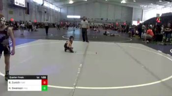 58 lbs Quarterfinal - Bryson Zunich, Purebred Elite vs Hanley Swanson, Pride WC