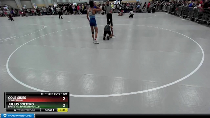 120 lbs Cons. Round 7 - Cole Sides, 3F Wrestling vs Julius Soltero ...