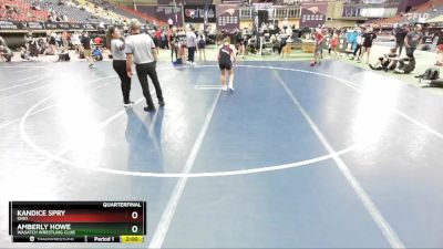 120 lbs Quarterfinal - Kandice Spry, Ohio vs Amberly Howe, Wasatch Wrestling Club