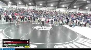 150 lbs Champ. Round 1 - Layne Black, Lehi vs Christian Haskett, Syracuse