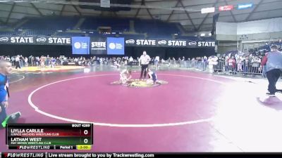 100-105 lbs Round 3 - Latham West, Mat Demon Wrestling Club vs Liylla Carlile, Ilwaco Anchors Wrestling Club