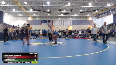 145 lbs Quarterfinal - Breonna Graham, Tupelo High School vs Lakin Gray, Oak Grove High School