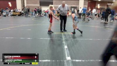 72 lbs Finals (2 Team) - Cadence Aultman, Steel Valley vs Easton Kommick, Ohio Gold