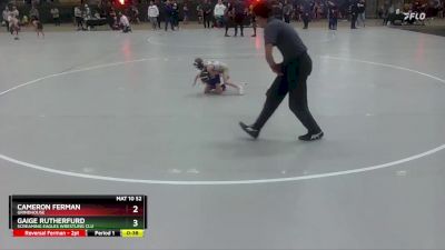 40 lbs Semifinal - Cameron Ferman, Grindhouse vs Gaige Rutherfurd, Screaming Eagles Wrestling Clu