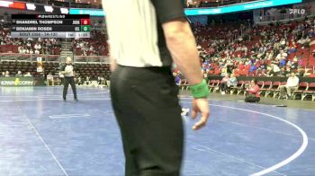 3A-120 lbs Cons. Round 3 - Shandrel Thompson, Johnston vs Benjamin Rosen, Iowa City, Liberty