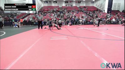 76-80 lbs Semifinal - Mason Dunn, Ponca City Wildcat Wrestling vs Daxon Fowler, Maize
