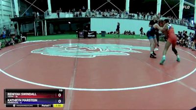 115 lbs Round 1 (6 Team) - ReNiyah Swindall, Texas vs Kathryn Marstein, Minnesota