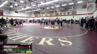 285 lbs 3rd Place Match - Kendrick Salcido, Sacramento City College vs Cody Ruiz, Modesto College