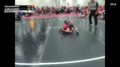 59 lbs Round 1 (6 Team) - Declan Espinosa, Backyard Brawlers Gold vs Alaina Saavedra, Top Rank