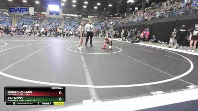 92 lbs Semifinal - Kai Weiss, Open Mats Wrestling Club vs Jaxon Carlson, Mac Wrestling Club