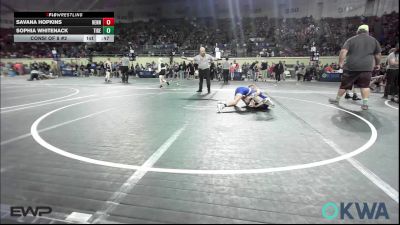 80 lbs Consi Of 8 #2 - Savana Hopkins, Hennessey Takedown Club vs Sophia Whitenack, Tiger Trained Wrestling