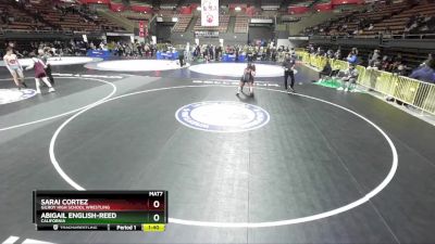 142 lbs Quarterfinal - Sarai Cortez, Gilroy High School Wrestling vs Abigail English-Reed, California