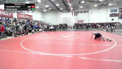 106 lbs Consi Of 4 - Alejandro Long, Montville vs Devon Saari, Lewis Mills*