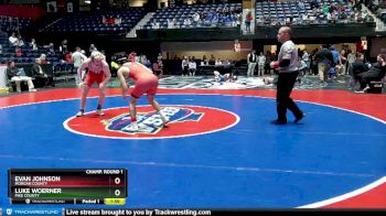 3A-144 lbs Champ. Round 1 - Luke Woerner, Pike County vs Evan Johnson, Morgan County