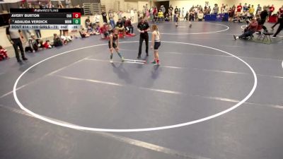 10U GIRLS - 80 lbs 1st Place Match - Jacee Knish, WEM/JWP vs Aislan Hoffman, PEM Bulldogs