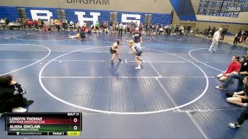 110 lbs Cons. Round 2 - Alissa Sinclair, Carbon Middle School vs Londyn Thomas, Bear River Wrestling Club