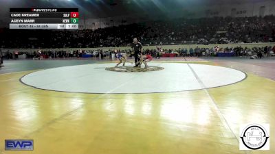 84 lbs Round Of 32 - Cade Kreamer, Sulphur vs Aceyn Marr, Newkirk