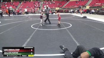 55 lbs Quarterfinal - Adalynn Porter, Terminator Wrestling Academy vs Liam Vargas-Todd, Greater Heights Wrestling