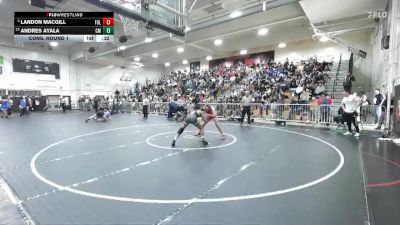 157 lbs Cons. Round 1 - Landon MacGill, Fullerton vs Andres Ayala, Costa Mesa