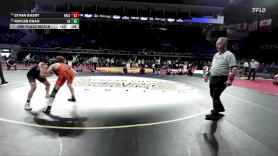 120 lbs 3rd Place Match - Kayleb Chao, Elk Grove vs Ethan Busby, Vacaville