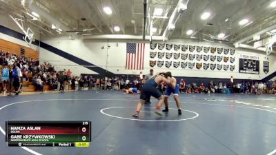 215 lbs Cons. Round 2 - Hamza Aslan, Solon vs Gabe Krzywkowski, Independence High School