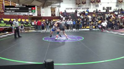155 lbs 5th Place Match - Lily Hendricks, Greeneview vs Juliet Alt, Chestnut Ridge