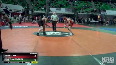 7A 190 lbs Semifinal - Avery Clark, Thompson HS vs Kourtlan Kendrick, Florence