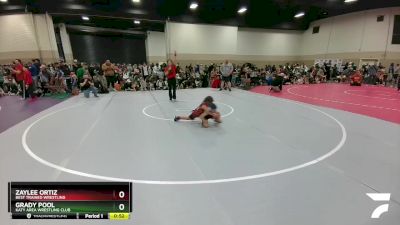 53-54 lbs Round 2 - Zaylee Ortiz, Best Trained Wrestling vs Grady Pool, Katy Area Wrestling Club