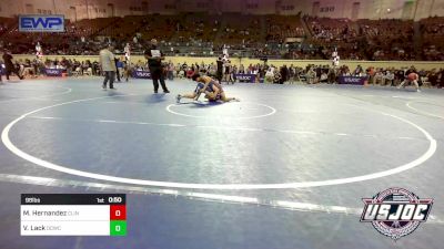 98 lbs Consi Of 16 #1 - Milton Hernandez, Clinton Youth Wrestling vs Vye Lack, Deer Creek Wrestling Club