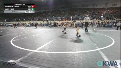 91 lbs Final - Madisson Lopez, Clinton Youth Wrestling vs Joely Hunt, Vian Wrestling Club