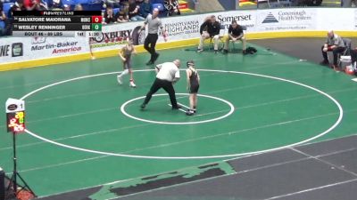 89 lbs Round Of 64 - Salvatore Maiorana, Muncy vs Wesley Renninger, Berks Catholic