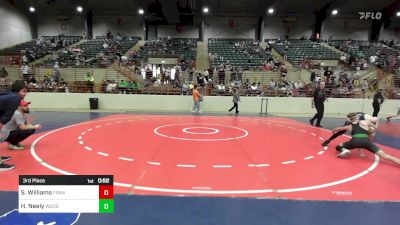 125 lbs 3rd Place - Samuel Williams, Franklin County Youth Wrestling vs Halyn Neely, Woodland Wrestling