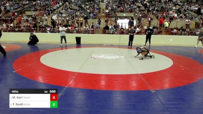 45 lbs Quarterfinal - Mason Karr, Roundtree Wrestling Academy vs Thomas Scott, Roundtree Wrestling Academy