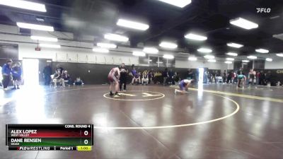 165 lbs Cons. Round 4 - Alex Lopez, West Valley vs Dane Rensen, Ukiah