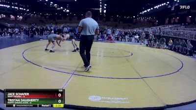 125 lbs Round 1 (4 Team) - Jace Schafer, West Virginia vs Tristan Daugherty, North Dakota State