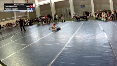 56 lbs Cons. Round 3 - Nixon Potter, Wyoming vs Brock Abbott, Utah
