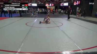 127 lbs Semifinal - Johnny Rosenberger, Riverton USA Wrestling vs Ryker Wilson, Falls Academy