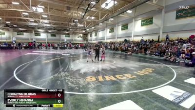 65 lbs Cons. Semi - Everly Himanga, Beresford Youth Wrestling vs Coralynn Klukas, Windy City Wrestlers