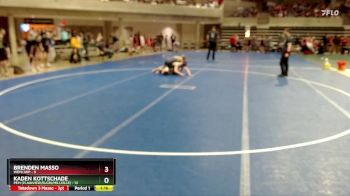125 lbs Quarterfinals (8 Team) - Kaden Kottschade, PEM (Plainview/Elgin/Millville) vs Brenden Masso, WEM/JWP