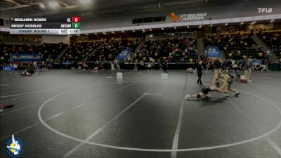 126 lbs Champ. Round 1 - Benjamin Rosen, Iowa City, Liberty vs Brody Koselke, Chicago (Mt. Carmel)