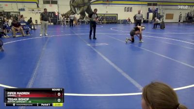 100 lbs Round 1 (6 Team) - Tegan Bishop, Benton Community vs Piper Madren, Grinnell