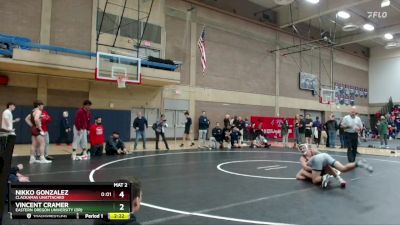 149 lbs Cons. Round 1 - Vincent Cramer, Eastern Oregon University (OR) vs Nikko Gonzalez, Clackamas Unattached