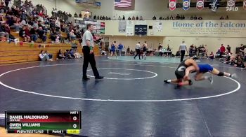 138 lbs 5th Place Match - Owen Williams, Newberg vs Daniel Maldonado, Century