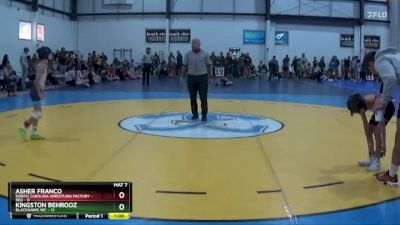 60 lbs Round 1 (4 Team) - Asher Franco, NORTH CAROLINA WRESTLING FACTORY - RED vs Kingston Behrooz, BLACKHAWK WC